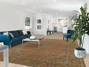 Traditional Kashan Persian Area Rug 9x13