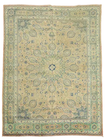 Vintage Wool Tabriz Persian Area Rug 10x13