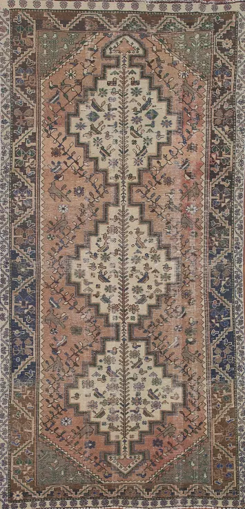 Geometric Bakhtiari Persian Area Rug 5x10