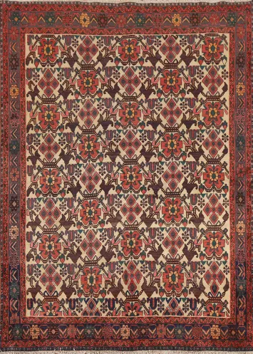 All-Over Geometric Bidjar Persian Area Rug 5x6