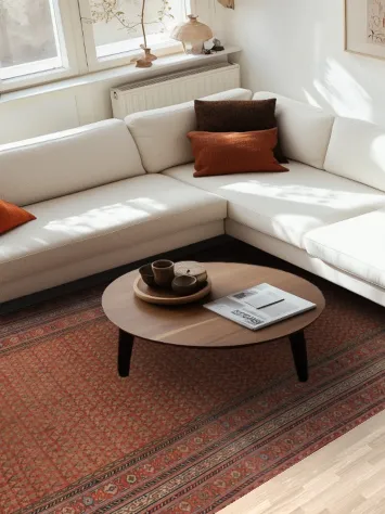 Pre-1900 Antique Vegetable Dye Malayer Persian Rug 6x16