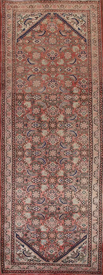 Geometric Sultanabad Persian Runner Rug 4x10