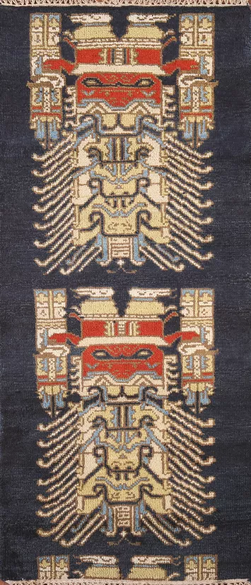 Navy Blue Oushak Oriental Area Rug 3x6