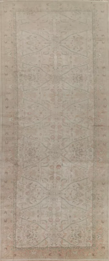 Vegetable Dye Sultanabad Persian Runner Rug 8x21