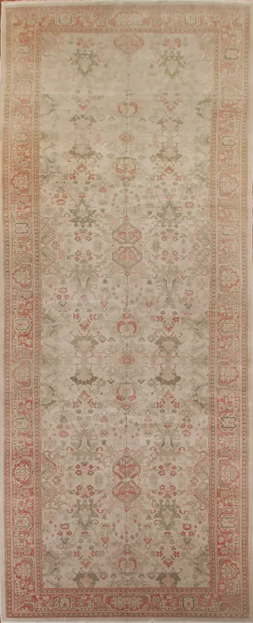 Vegetable Dye Sultanabad Persian Runner Rug 7x19