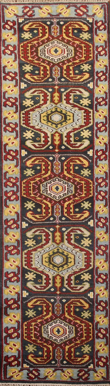 Geometric Heriz Serapi Runner Rug 2x10