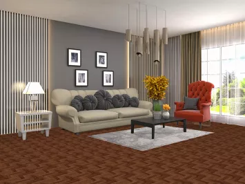 Grays Abstract Indian Area Rug 4x6