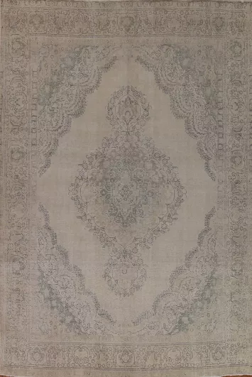 Distressed Wool Tabriz Persian Area Rug 10x13