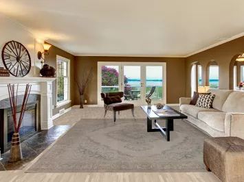 Distressed Wool Tabriz Persian Area Rug 10x13