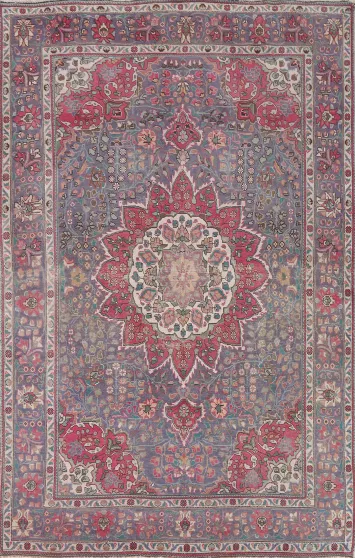 Vintage Tabriz Persian Area Rug 7x10