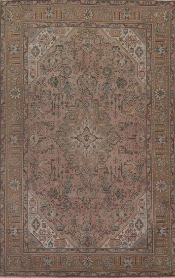 Geometric Tabriz Persian Area Rug 6x10