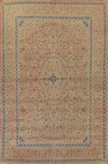 Traditional Mashad Persian Area Rug 9x13