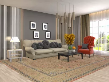 Traditional Mashad Persian Area Rug 9x13