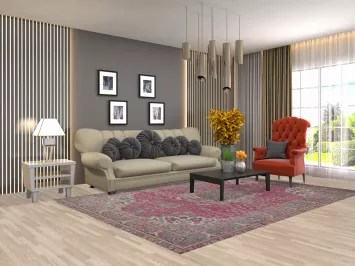 Vintage Wool Tabriz Persian Area Rug 7x10