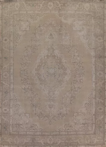 Vintage Wool Tabriz Persian Area Rug 9x12