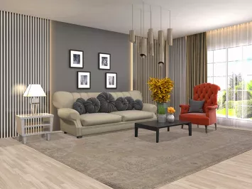 Vintage Wool Tabriz Persian Area Rug 9x12