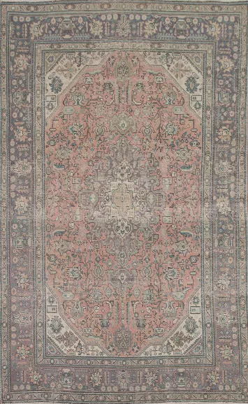 Geometric Tabriz Persian Area Rug 7x10