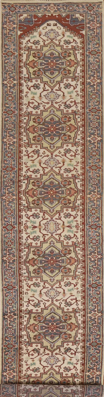 Handmade Heriz-Serapi Runner Rug 3x14