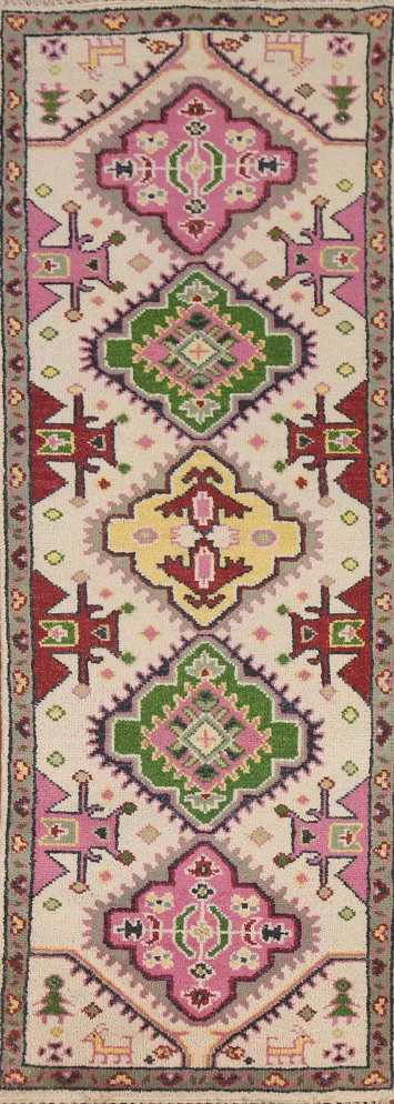 Geometric Heriz Serapi Oriental Runner Rug 3x8