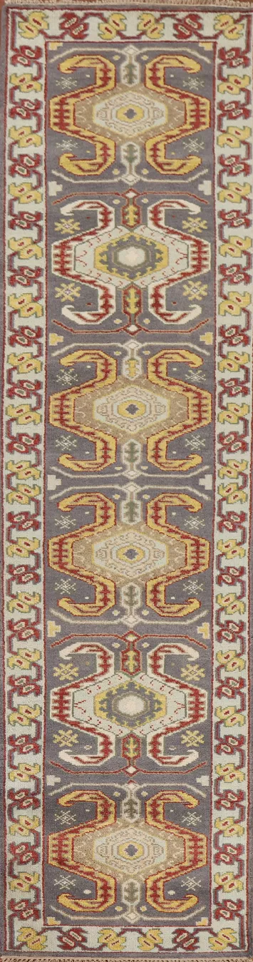 Geometric Heriz Serapi Runner Rug 3x12