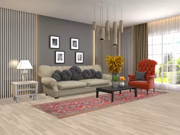 Red Wool Ardebil Persian Runner Rug 3x12