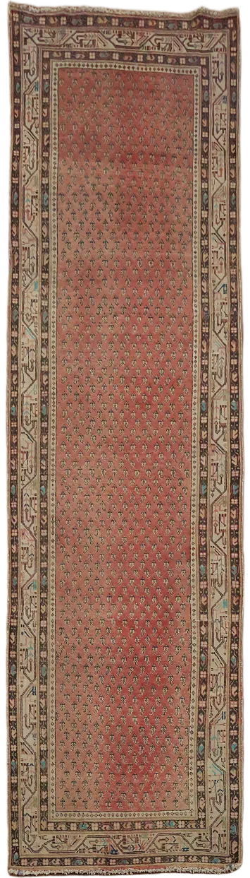 Traditional Vintage Botemir Persian Long Runner Rug 4x11 ft