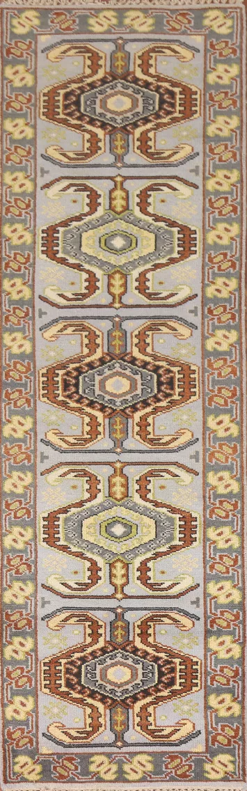 Geometric Heriz Serapi Runner Rug 3x10