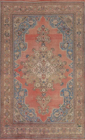 Geometric Tabriz Persian Area Rug 7x10