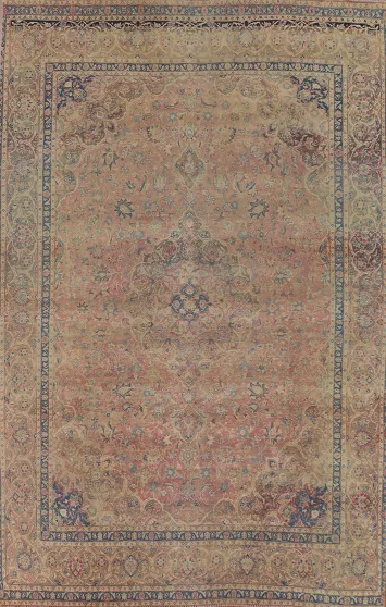 Traditional Wool Kashan Persian Area Rug 9x13