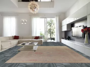 Vegetable Dye Oushak Wool Large Rug 12x15