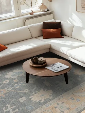 Vegetable Dye Oushak Handmade Area Rug 9x12