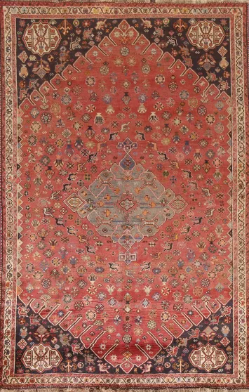 Vegetable Dye Shiraz Persian Area Rug 6x9