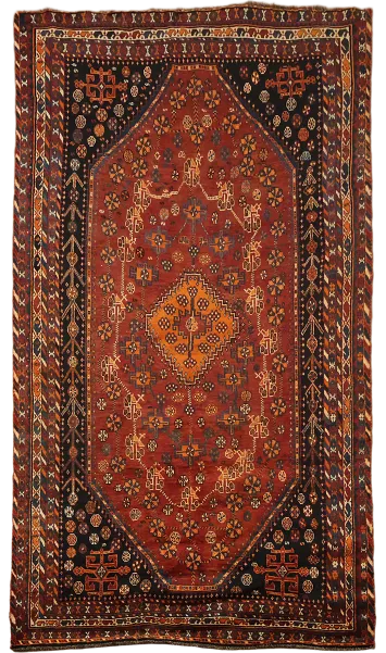 Vegetable Dye Qashqai Persian Area Rug 6x9