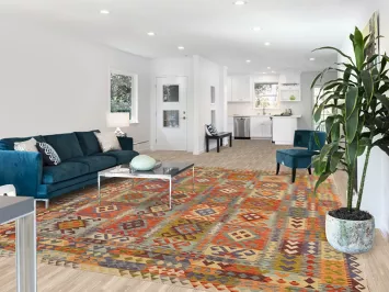 Reversible Wool Kilim Oriental Area Rug 10x13