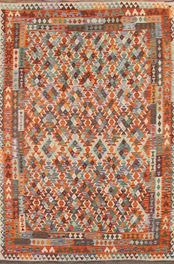 Colorful Kilim Oriental Area Rug 9x11