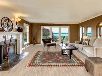 All-Over Geometric Kilim Oriental Area Rug 7x10