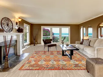 All-Over Geometric Kilim Oriental Area Rug 8x11