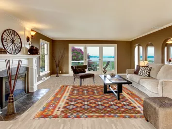 All-Over Geometric Kilim Oriental Area Rug 8x12