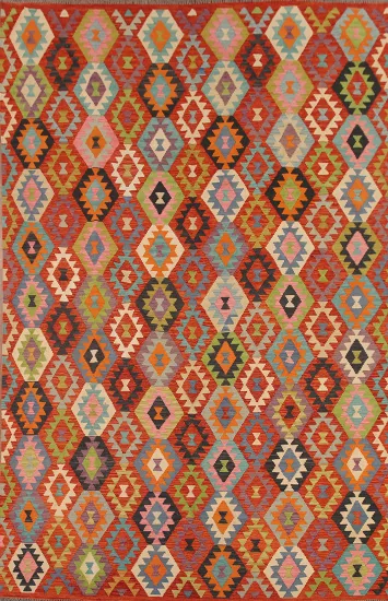 Reversible Wool Kilim Oriental Area Rug 8x12