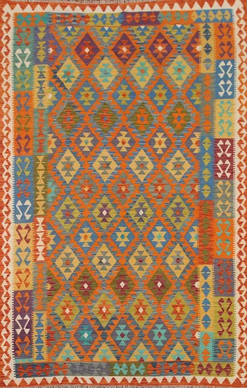Geometric Kilim Oriental Area Rug 7x9