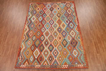 Reversible Wool Kilim Oriental Area Rug 8x11