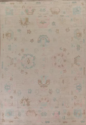 Vegetable Dye Oushak Oriental Area Rug 9x12