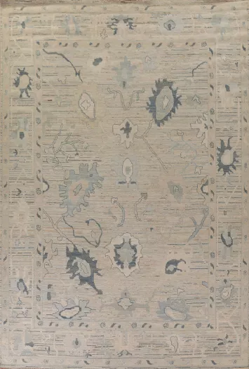 Vegetable Dye Oushak Turkish Area Rug 9x12