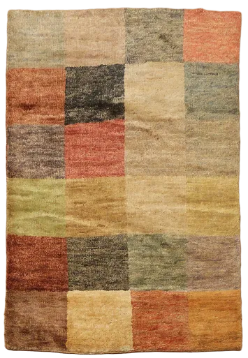 Checkered Gabbeh Oriental Area Rug 5x7