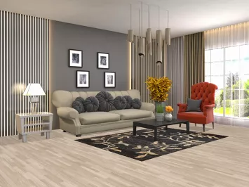 Black Floral Oriental Area Rug 5x7