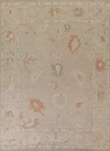 Wool Oushak Vegetable Dye Area Rug 8x10