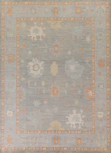 Vegetable Dye Oushak Turkish Area Rug 8x10