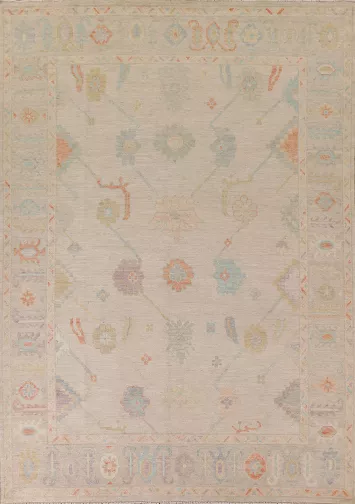 Vegetable Dye Oushak Turkish Area Rug 8x10