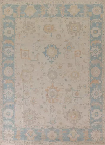 Vegetable Dye Oushak Turkish Area Rug 6x10