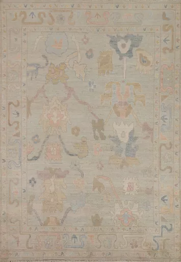 Handmade Oushak Turkish Area Rug 6x8